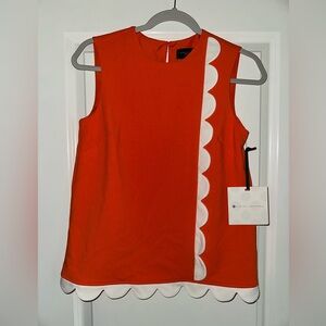 Victoria Beckham for Target orange scalloped tank top NEW